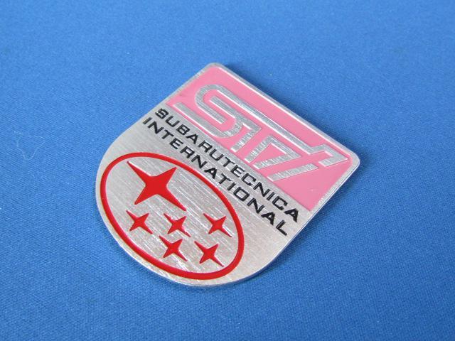 STI SUBARUTECNICA INTERN ATIONALアルミ製 エンブレム < 自動車/バイク STI SUBARUTECNICA INTERN ATIONALアルミ製 エンブレム < 自動車/バイク