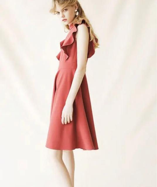 REDYAZELレディアゼルフリルフレアワンピースドレスノースリーブピンクレッドモックネックデイリーオケージョンパーティー赤結婚式 < 女性ファッション REDYAZELレディアゼルフリルフレアワンピースドレスノースリーブピンクレッドモックネックデイリーオケージョンパーティー赤結婚式 < 女性ファッションの