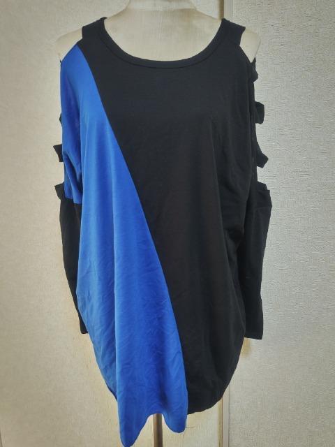 ★古着★バイカラー袖開きカットソー★LL〜4L★ < 女性ファッション  ★古着★バイカラー袖開きカットソー★LL〜4L★  < 女性ファッションの