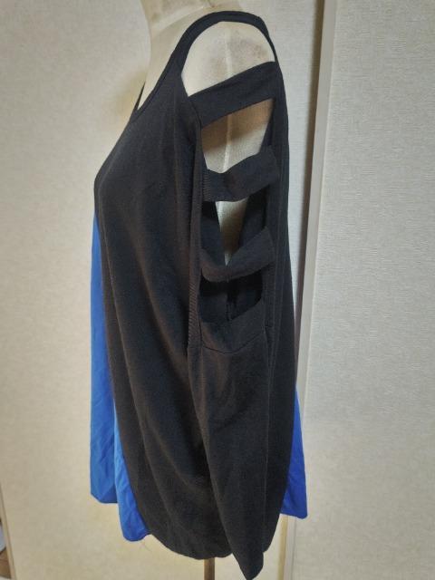 ★古着★バイカラー袖開きカットソー★LL〜4L★ < 女性ファッション  ★古着★バイカラー袖開きカットソー★LL〜4L★ < 女性ファッションの