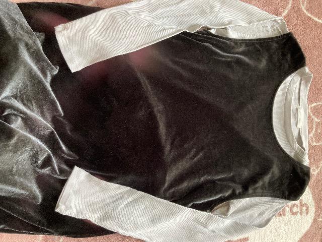 ehka sopoシンプルなカットソー/グリーンパークス購入2WAYベロアジャンバースカート < ブランド  ehka sopoシンプルなカットソー/グリーンパークス購入2WAYベロアジャンバースカート < ブランドの