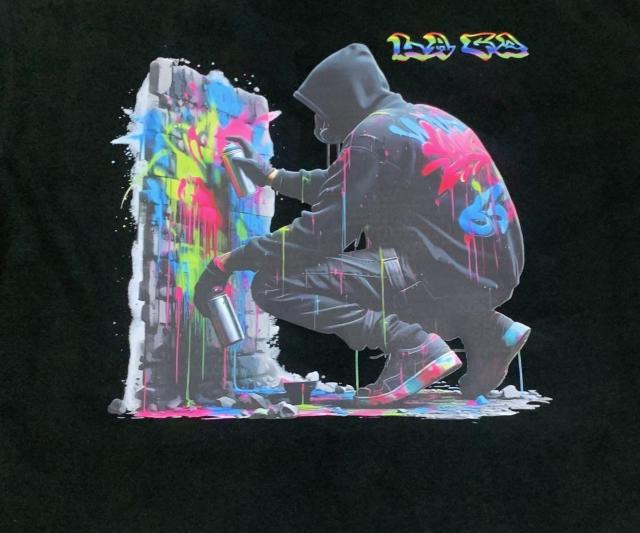 新品 LAG2 STREET WEAR The Tagger グラフィック T 黒 XL < 男性ファッション 新品 LAG2 STREET WEAR The Tagger グラフィック T 黒 XL < 男性ファッションの