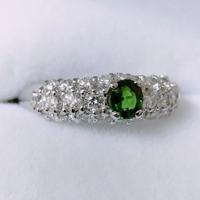 �_�C�������h�~�O���[���O���b�V�����[�K�[�l�b�g �����O Pt900 0.80ct 0.31ct 5.6g �� �����A�N�Z�T���[/���v�� 