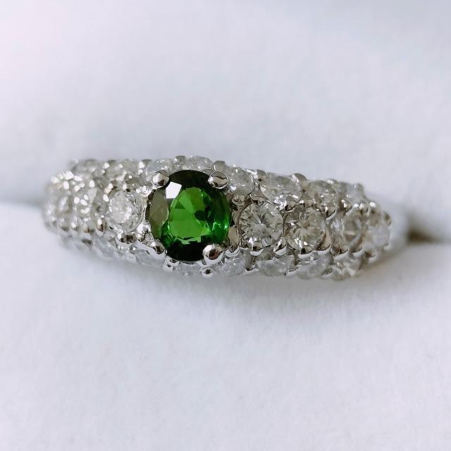 �_�C�������h�~�O���[���O���b�V�����[�K�[�l�b�g �����O Pt900 0.80ct 0.31ct 5.6g �� �����A�N�Z�T���[/���v�� 