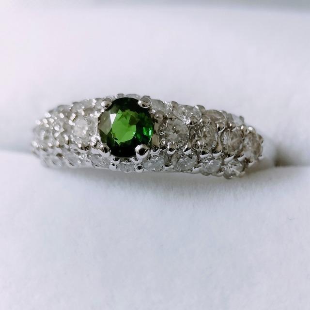 �_�C�������h�~�O���[���O���b�V�����[�K�[�l�b�g �����O Pt900 0.80ct 0.31ct 5.6g �� �����A�N�Z�T���[/���v�� 