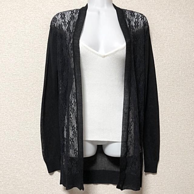 【新品】花柄レース切替シアーニットトッパーカーデ < 女性ファッション 【新品】花柄レース切替シアーニットトッパーカーデ < 女性ファッションの
