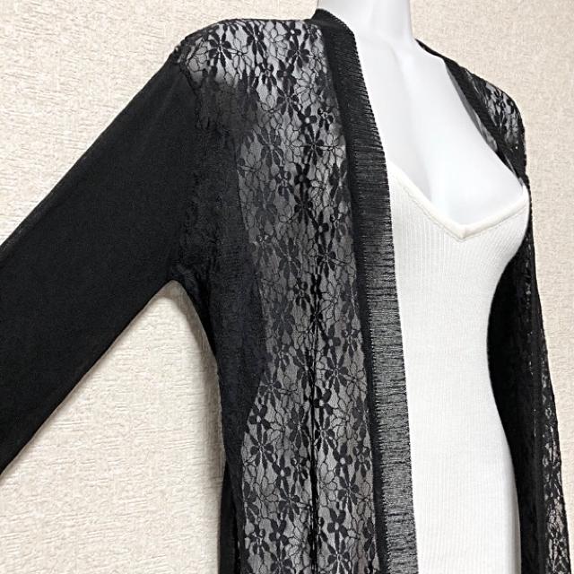 【新品】花柄レース切替シアーニットトッパーカーデ < 女性ファッション 【新品】花柄レース切替シアーニットトッパーカーデ < 女性ファッションの