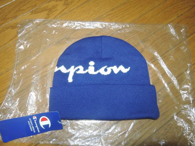 新品 Champion チャンピオン ニットキャップ ネイビー青 ロゴ LOGO ビーニー < ブランド  新品 Champion チャンピオン ニットキャップ ネイビー青 ロゴ LOGO ビーニー < ブランドの