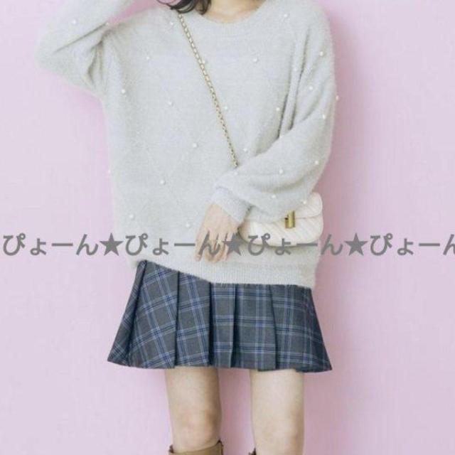 新品タグ6L★パールモチーフ★シャギーニット < 女性ファッション  新品タグ6L★パールモチーフ★シャギーニット < 女性ファッションの