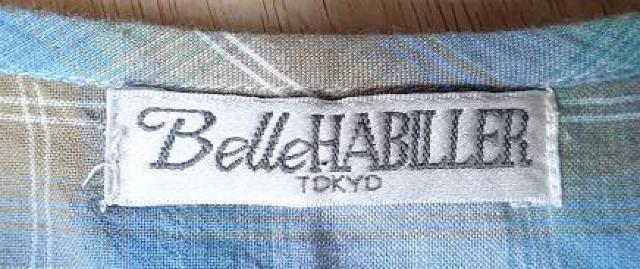 ◆Belle HABILLER ベルハビラー/綿100% フロントレース&プリーツ加工入 チェック柄 ノーリーズトップス/ブルー系 < 女性ファッション  ◆Belle HABILLER ベルハビラー/綿100% フロントレース&プリーツ加工入 チェック柄 ノーリーズトップス/ブルー系 < 女性ファッションの