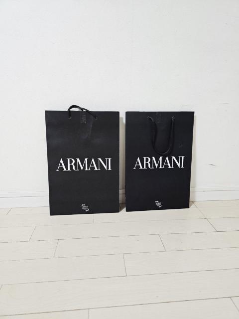 (5) ARMANI ショップ袋 中 2枚セット 37p×24.5p < ブランド  (5) ARMANI ショップ袋 中 2枚セット 37p×24.5p  < ブランドの