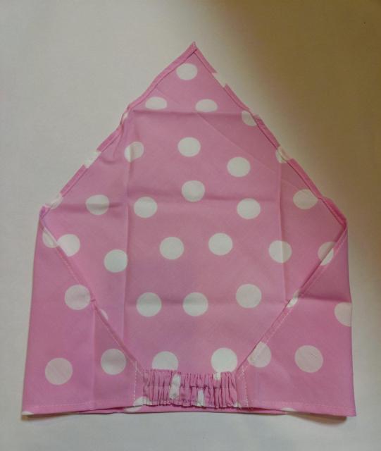 【送料無料】ハンドメイド ゴム入り 大人用三角巾 大ドット柄 ピンク 料理 調理実習 中学生 高校生 < 女性ファッション 【送料無料】ハンドメイド ゴム入り 大人用三角巾 大ドット柄 ピンク 料理 調理実習 中学生 高校生 < 女性ファッションの