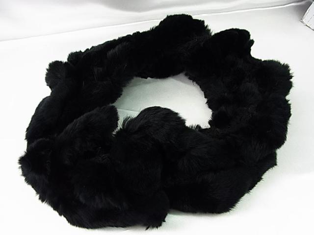 ラスト完売。極美品ラビットファー ループマフラーかぶり式ネックウォーマー 黒(4) < 女性ファッション ラスト完売。極美品ラビットファー ループマフラーかぶり式ネックウォーマー 黒(4) < 女性ファッションの