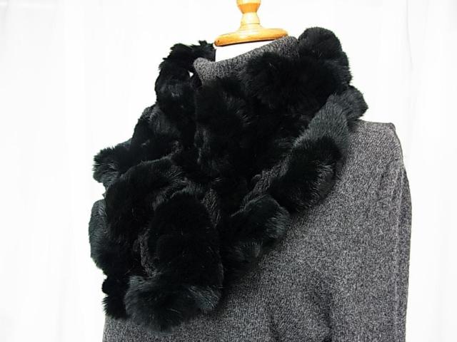 ラスト完売。極美品ラビットファー ループマフラーかぶり式ネックウォーマー 黒(4) < 女性ファッション ラスト完売。極美品ラビットファー ループマフラーかぶり式ネックウォーマー 黒(4) < 女性ファッションの