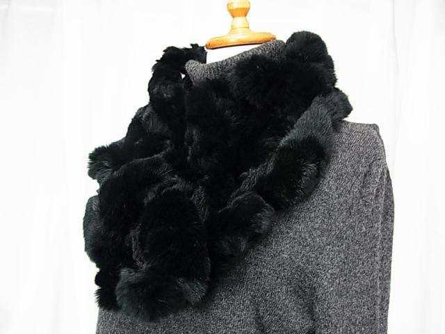 ラスト完売。極美品ラビットファー ループマフラーかぶり式ネックウォーマー 黒(4) < 女性ファッション ラスト完売。極美品ラビットファー ループマフラーかぶり式ネックウォーマー 黒(4) < 女性ファッションの