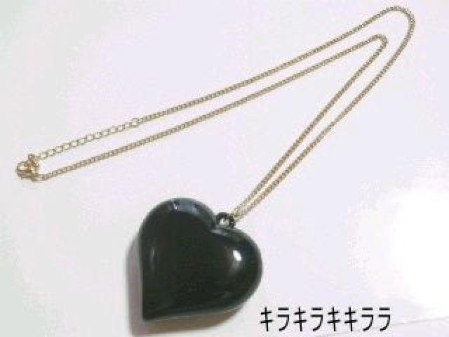《New》プリンセス★ゴールドチェーン*ぷっくりハートネックレス<ブラック> < 女性アクセサリー/時計  《New》プリンセス★ゴールドチェーン*ぷっくりハートネックレス<ブラック> < 女性アクセサリー/時計の