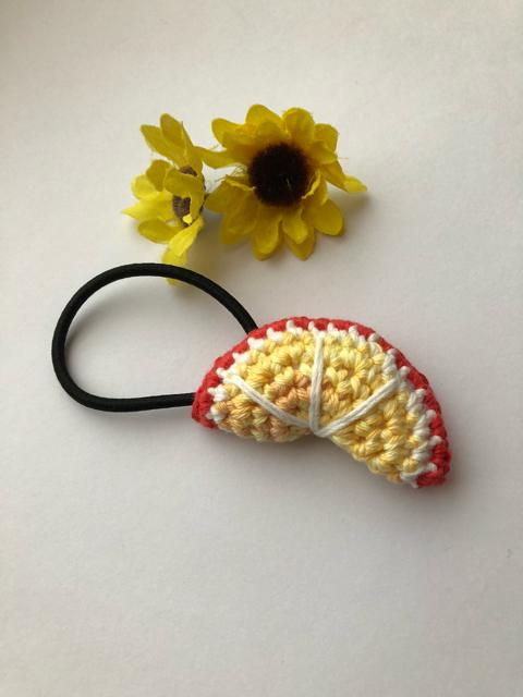 ハンドメイド  ヘアゴム フルーツシリーズ 甘いオレンジ♪ < 女性ファッション  ハンドメイド  ヘアゴム フルーツシリーズ 甘いオレンジ♪ < 女性ファッションの