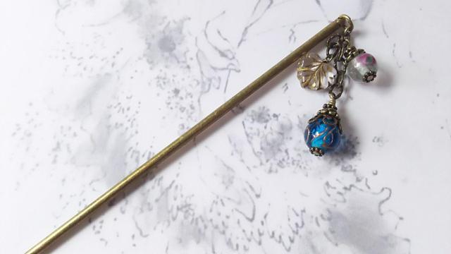 *トルコランプ風かんざし*葉っぱ 21050 < 女性ファッション  *トルコランプ風かんざし*葉っぱ 21050 < 女性ファッションの