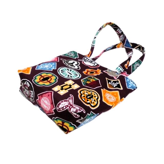 ◆小サイズ◆鬼滅の刃×赤茶地◆エコバッグ サブバッグ < 女性ファッション ◆小サイズ◆鬼滅の刃×赤茶地◆エコバッグ サブバッグ < 女性ファッションの