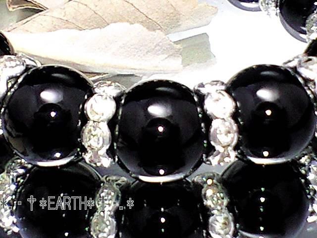 天然石★12ミリ黒瑪瑙AAAオニキス&銀色波形ロンデル数珠 < 男性アクセサリー/時計 天然石★12ミリ黒瑪瑙AAAオニキス&銀色波形ロンデル数珠 < 男性アクセサリー/時計の