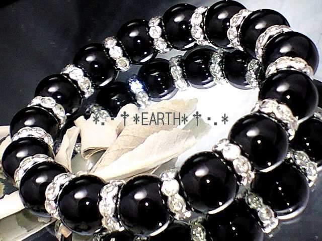 天然石★12ミリ黒瑪瑙AAAオニキス&銀色波形ロンデル数珠 < 男性アクセサリー/時計 天然石★12ミリ黒瑪瑙AAAオニキス&銀色波形ロンデル数珠 < 男性アクセサリー/時計の