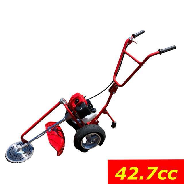 タイヤ付きエンジン草刈機 42.7cc 手押し草刈り機 チップソーおまけ付き < ペット/手芸/園芸  タイヤ付きエンジン草刈機 42.7cc 手押し草刈り機 チップソーおまけ付き  < ペット/手芸/園芸の