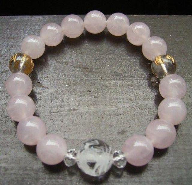 ☆即決☆龍彫水晶xローズクォ-ツブレスレット < 男性アクセサリー/時計  ☆即決☆龍彫水晶xローズクォ-ツブレスレット  < 男性アクセサリー/時計の