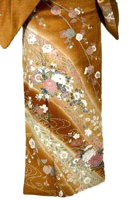 【最高峰】新品同様 暈し染め 金彩 吉祥枝花文 訪問着 身丈169cm 裄丈66.5cm T3335 < 女性ファッション  【最高峰】新品同様 暈し染め 金彩 吉祥枝花文 訪問着 身丈169cm 裄丈66.5cm T3335 < 女性ファッションの