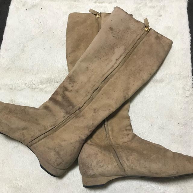 正規品 シャネル スエードロングブーツ ベージュ系 36.5 23.5cm位 < ブランド  正規品 シャネル スエードロングブーツ ベージュ系 36.5 23.5cm位 < ブランドの