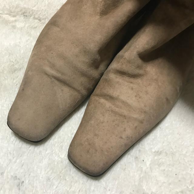 正規品 シャネル スエードロングブーツ ベージュ系 36.5 23.5cm位 < ブランド  正規品 シャネル スエードロングブーツ ベージュ系 36.5 23.5cm位 < ブランドの