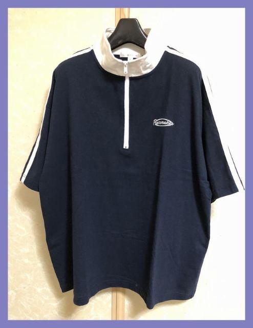 ☆アンカースミス☆超美品☆ジップネックラインオーバーサイズTシャツL紺☆ < 男性ファッション ☆アンカースミス☆超美品☆ジップネックラインオーバーサイズTシャツL紺☆ < 男性ファッションの