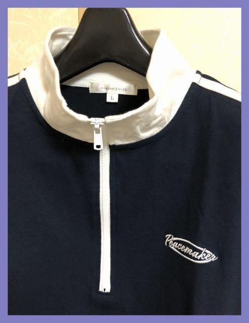 ☆アンカースミス☆超美品☆ジップネックラインオーバーサイズTシャツL紺☆ < 男性ファッション ☆アンカースミス☆超美品☆ジップネックラインオーバーサイズTシャツL紺☆ < 男性ファッションの
