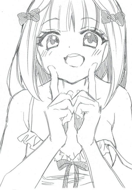 B7サイズ 自作イラスト オリジナル 女の子 可愛い 女の子 ラフ画 < アニメ/コミック/キャラクター  B7サイズ 自作イラスト オリジナル 女の子 可愛い 女の子 ラフ画  < アニメ/コミック/キャラクターの