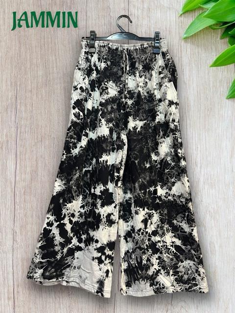 タイダイゆったりめパンツ アジアン 黒 男女兼用 エスニック サイケ < 女性ファッション タイダイゆったりめパンツ アジアン 黒 男女兼用 エスニック サイケ < 女性ファッションの