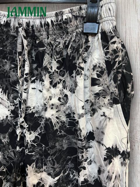 タイダイゆったりめパンツ アジアン 黒 男女兼用 エスニック サイケ < 女性ファッション タイダイゆったりめパンツ アジアン 黒 男女兼用 エスニック サイケ < 女性ファッションの