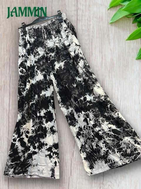 タイダイゆったりめパンツ アジアン 黒 男女兼用 エスニック サイケ < 女性ファッション タイダイゆったりめパンツ アジアン 黒 男女兼用 エスニック サイケ < 女性ファッションの