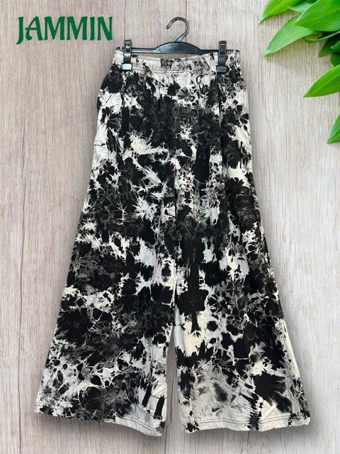 タイダイゆったりめパンツ アジアン 黒 男女兼用 エスニック サイケ < 女性ファッション タイダイゆったりめパンツ アジアン 黒 男女兼用 エスニック サイケ < 女性ファッションの