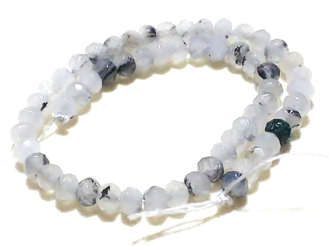 天然石★ブラックルチル 4mmロンデルカット 半連 < 女性アクセサリー/時計 天然石★ブラックルチル 4mmロンデルカット 半連 < 女性アクセサリー/時計の