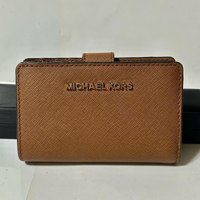 MICHAEL KORS マイケルコース レザー 二つ折り 財布 ウォレット 小銭入れ 札入れ レディース ブラウン < ブランド MICHAEL KORS マイケルコース レザー 二つ折り 財布 ウォレット 小銭入れ 札入れ レディース ブラウン < ブランドの