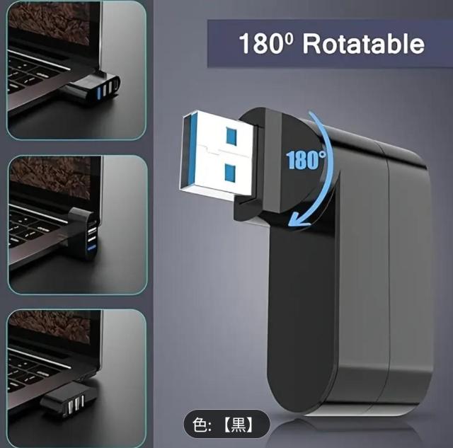 180度回転式 USBハブ L字型 USB-A接続 4ポート (USB3.0 x3/USB-C x1) 5Gbps高速転送 黒 < PC本体/周辺機器 180度回転式 USBハブ L字型 USB-A接続 4ポート (USB3.0 x3/USB-C x1) 5Gbps高速転送 黒 < PC本体/周辺機器の