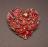 新品アンティーク調きらきらストーン 薔薇 ブローチハート ブローチ 赤