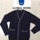 gpɋ߂GLOBAL WORK O[o[N STCY Y jbgJ[fBKAN100% lCr[~~