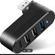 180�x��]�� USB�n�u L���^ USB-A�ڑ� 4�|�[�g (USB3.0 x3/USB-C x1) 5Gbps�����]�� ��