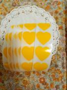 お裾分け☆黄色ハート型シール5セット☆