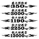 最大積載量 ファイヤーパターン 25センチ 黒