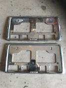 スズキ純正オプションメッキナンバーフレーム一台分セット