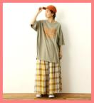 ☆ロデオクラウンズ☆超美品♪アメカジ両面ロゴオーバーサイズTシャツ☆
