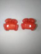 中古品 手芸用品 カニ ボタン 2個