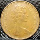 2 NewPence 1971 Elizabeth II Bronze Coin 2ペンス エリザベス 2世 貨幣 コイン