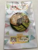 ハンドメイド ブローチ 缶バッジ かわいいねこちゃん♪ ハンドメイド ブローチ 缶バッジ かわいいねこちゃん♪